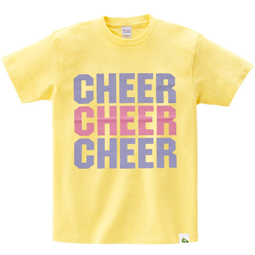 HelloCheers オリジナルTシャツ 「CHEER×3」　レモンイエロー