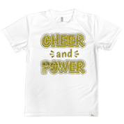 HelloCheers　オリジナルドライTシャツ CHEER＆POWER　ホワイト