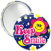 Hello Cheers オリジナル缶ミラー KEEP SMILE