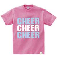 オリジナルTシャツ 「CHEER×3」　ピンク